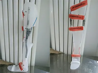 Cerradura de resorte de articulación de rodilla ortopédica, está hecha de aleación de aluminio de alta calidad o acero inoxidable.