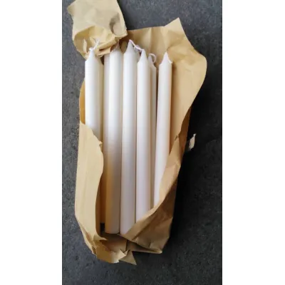 Household Paraffin Wax White Candles for Home Lighting