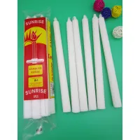 Paraffin Wax White Ridged Fluted Candles to South Africa