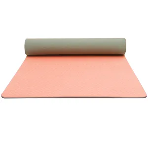 Tapete de ioga colorido de camadas duplas TPE