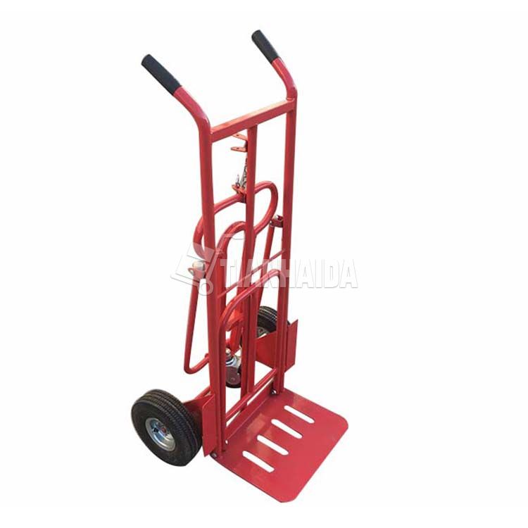 HT1824 Foldable 4 Wheels 3 In 1  Steel Hand Truck Trolley Cart Dolly