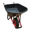 WB7801 Garden Lawn Rolling Cart Carrier Rubber Grips Poly Tray Contractor Wheelbarrow