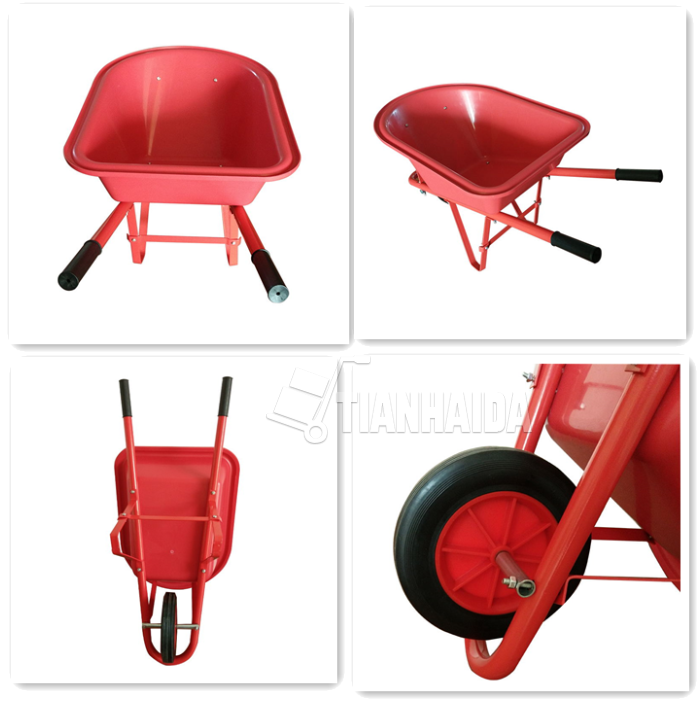 WB0200 Custom toys lightweight garden tools mini kids plastic wheelbarrow