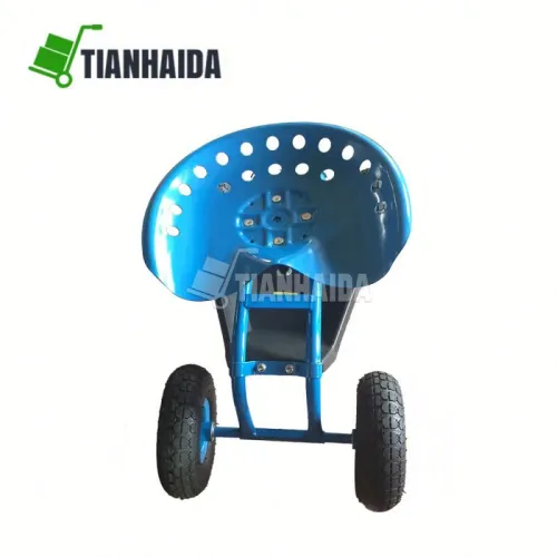 Adjustable seat storage garden work seat cart/hand trolley TC4501