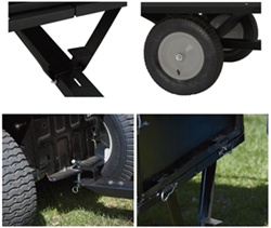 good quality small  atv tractor tipping garden waste metal utility trailer dump cart TC3080DHL