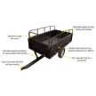 good quality small  atv tractor tipping garden waste metal utility trailer dump cart TC3080DHL