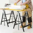 2 x Telescopic Saw Horse Metal Folding Trestle Work Bench Stand  TI-037