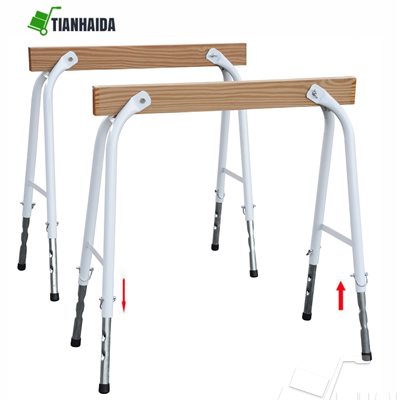 Caballetes Mmetalicos Regulables Telescopische werkbank Opvouwbare zaag Paard Verstelbaar hout Zaagbok TI-036A