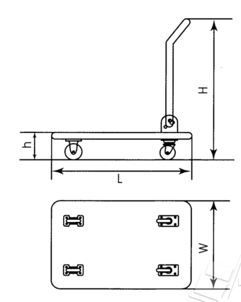 Der 4-Rad billige faltbare Plattform Handwagen mit Mesh PH1550