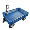 Four wheels plastic mesh garden beach wagon cart trolley TC1858