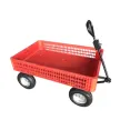 Four wheels plastic mesh garden beach wagon cart trolley TC1858