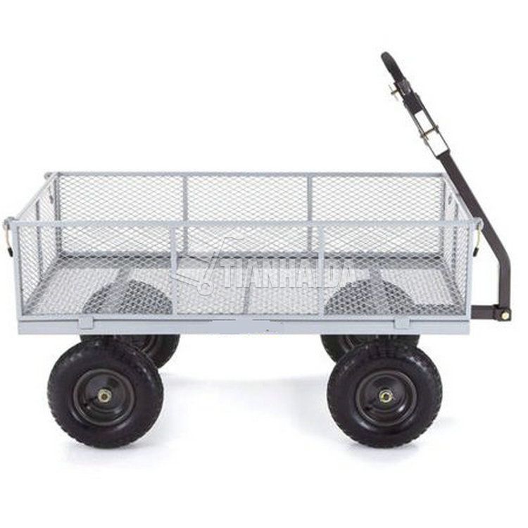 Heavy-Duty Steel Yard Dump Wagon Utility Cart with Removable Sides GOR1000