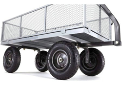 Heavy-Duty Steel Yard Dump Wagon Utility Cart with Removable Sides GOR1000