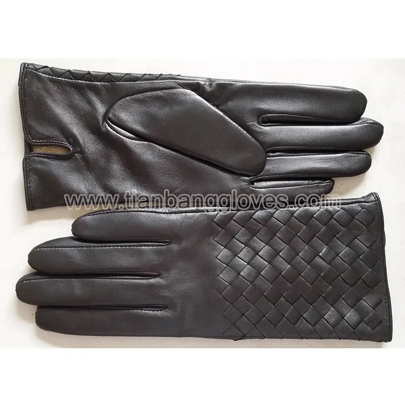 bespoke braided leather gloves for women