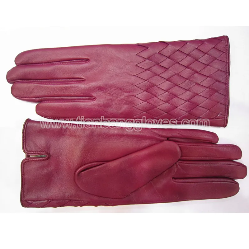 bespoke braided leather gloves for women