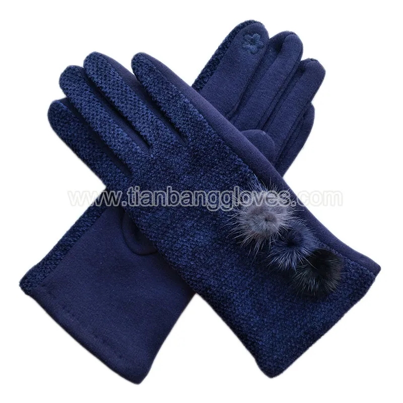 Women's touchscreen winter thick outdoor glove