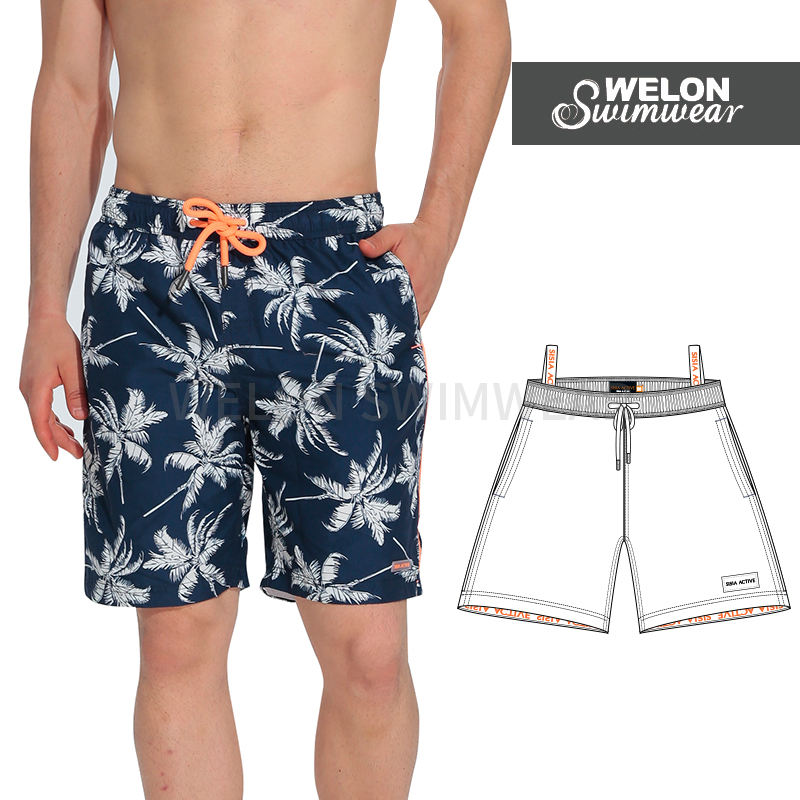 Tropical Print Board Shorts Manufacturer