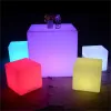 Cubo luminoso esterno a led impermeabile, sedie cubo led, luce cubo led