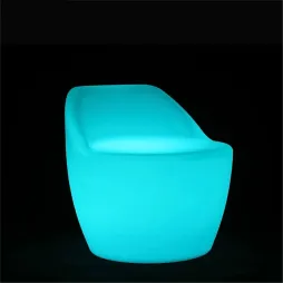 Luxury PE Led furniture bar chair bar stool RGB glowing cocktail chair