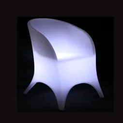 Sillas de jardín LED recargables a prueba de agua Silla de muebles de exterior LED