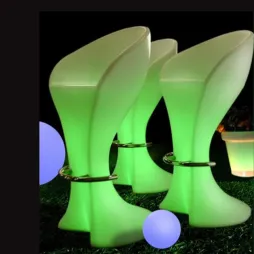 illuminated lighting led furniture led stool rechargeable outdoor Commercial Bar Furniture led chair