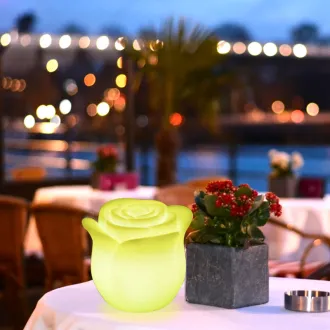 عناصر ديكور مطعم الفندق USB مصباح طاولة LED مزهرية قابلة لإعادة الشحن