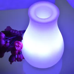 Decorative battery rechargeable 16 colors changing led planter flower vase pot