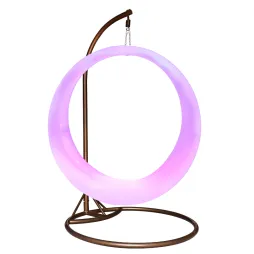 16 Color Change Decor Lighting Plastic Outdoor Garden RGBW LED Swing Lighted Hanging LED illuminated Patio Swings Chair