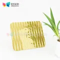 Foshan manufacturer 304 201 grade 0.8mm gold color mirror 8k etching stainless steel sheet for elevator door & wall cladding