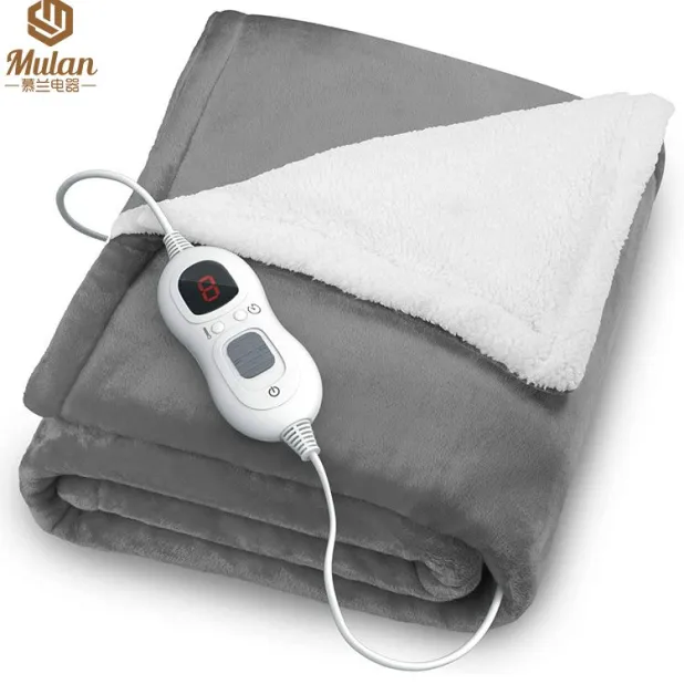 Aangepaste flanellen elektrische deken, verwarmd deken