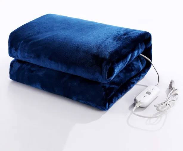 Flannel Heated Blanket Electric Throw, 50 x 60 Full Body Size Fast Heating Blankets