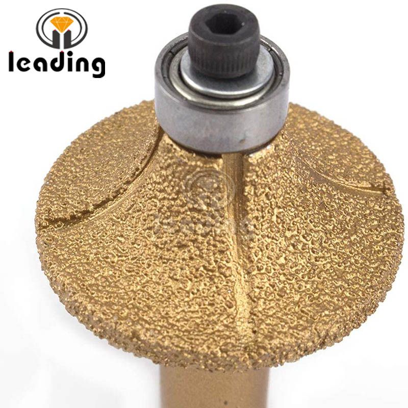 Radius Brazed Router Bit 1/2 Inch Shank with Bearing for marble glass granite natural stone bullnose edge shaping