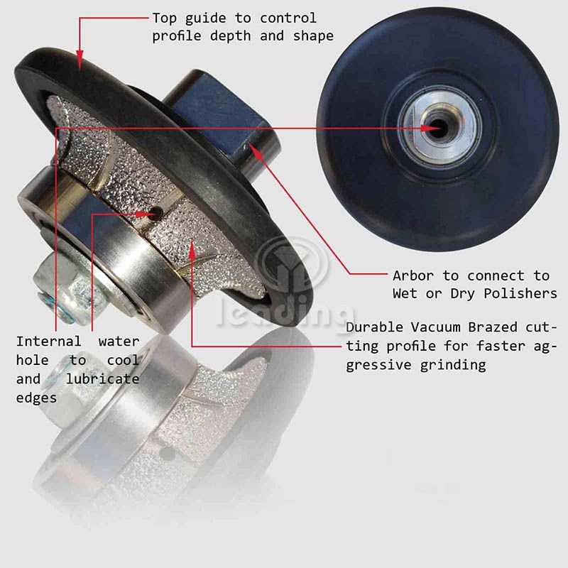 Z-образный прямой / плоский / ручной алмазный профилировщик с вакуумной пайкой 90 градусов