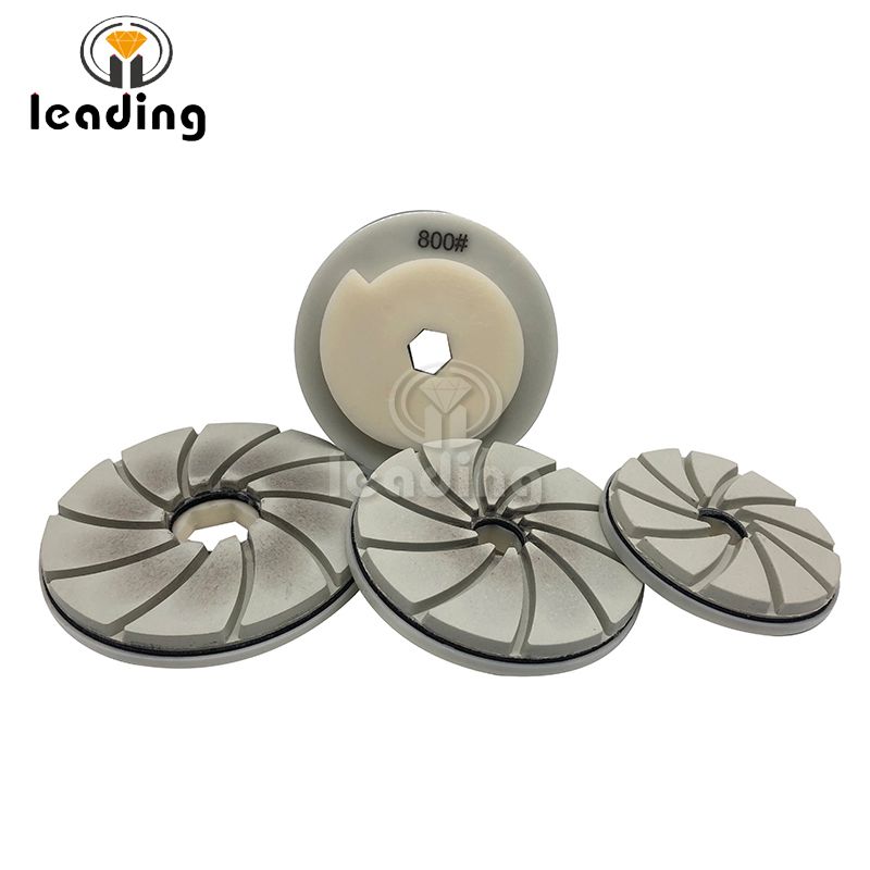 Turbo Snail Lock White Edge Polishing Pads For Straight and Beveled Edge of All Stones