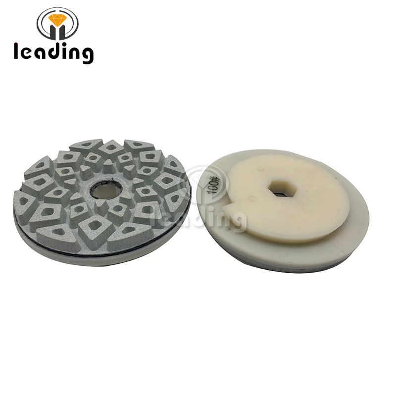 Cellular Snail Lock White Edge Polishing Pads For Straight and Beveled Edge of Light Colored Stones