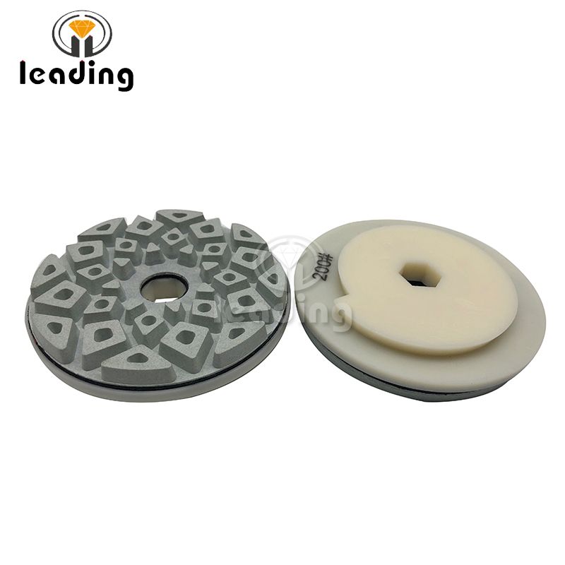 Cellular Snail Lock White Edge Polishing Pads For Straight and Beveled Edge of Light Colored Stones