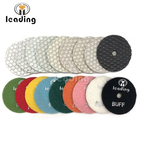 White Flexible Dry Diamond Polishing Pads