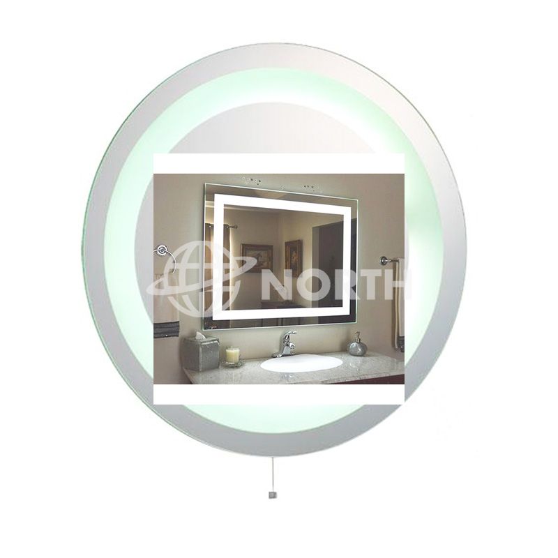 Cristal de espejo LED de alta calidad iluminado al por mayor de fábrica para baño