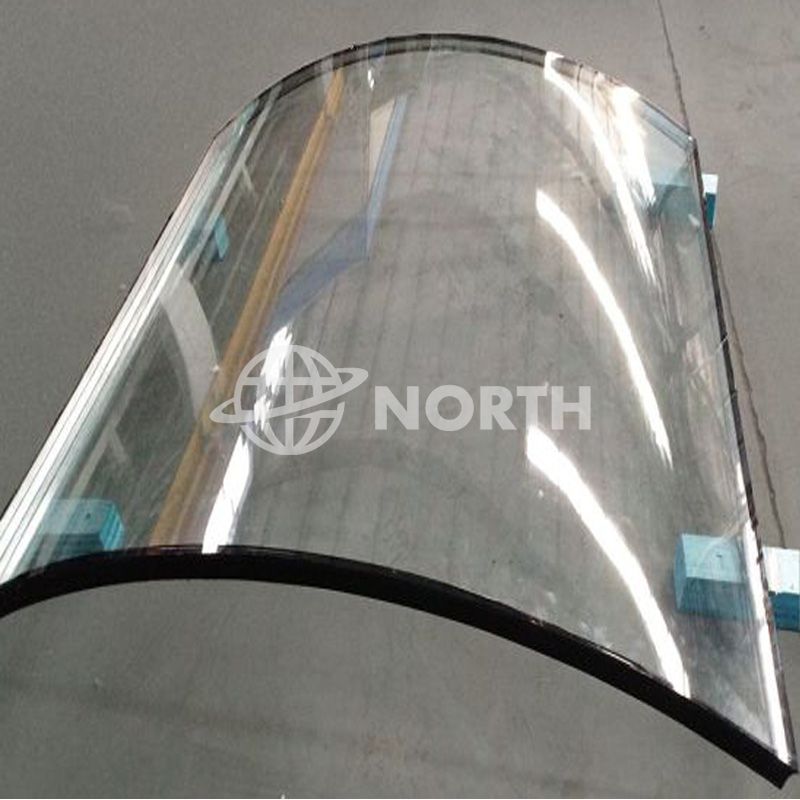 Большое безопасное сверхпрозрачное изогнутое стекло с низким содержанием железа для стеклянной стены