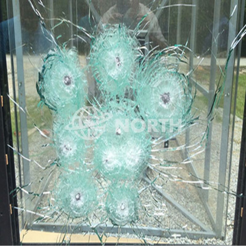 High Security 4 Layers Laminated Tempered Bullet Proof Glass, Multi-layers Heat Strengthened Laminated Bullet Resistant Glass 