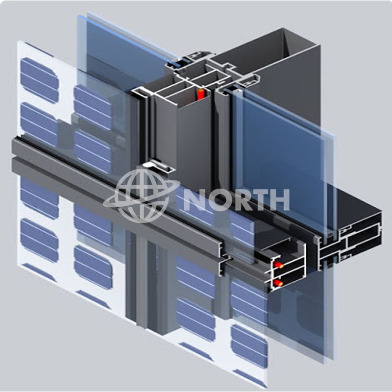 China Manufacture Soundproof Modem Visible Frame Curtain Wall Price