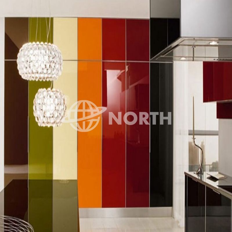 Black Red White Back Painted Glass Panels For Wall Furniture