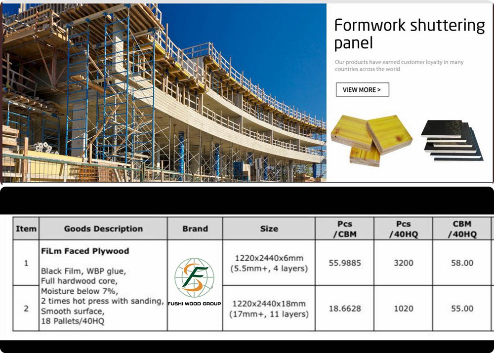 formwork plywood 18mm
