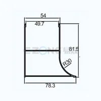 JH104 Aluminum profile for floor