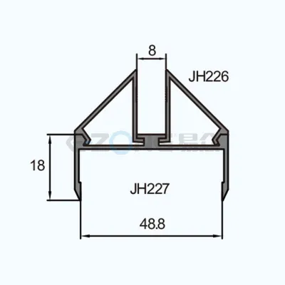 JH226&JH227 Aluminum profile for door and window