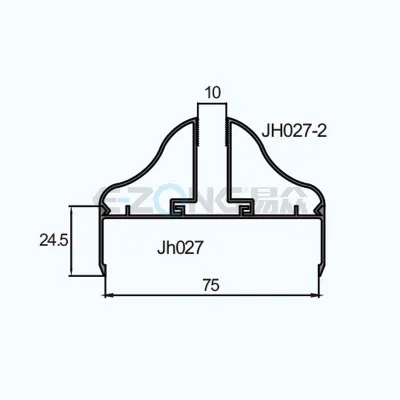 JH027-2&JH027 Алюминиевый профиль с механической обработкой 