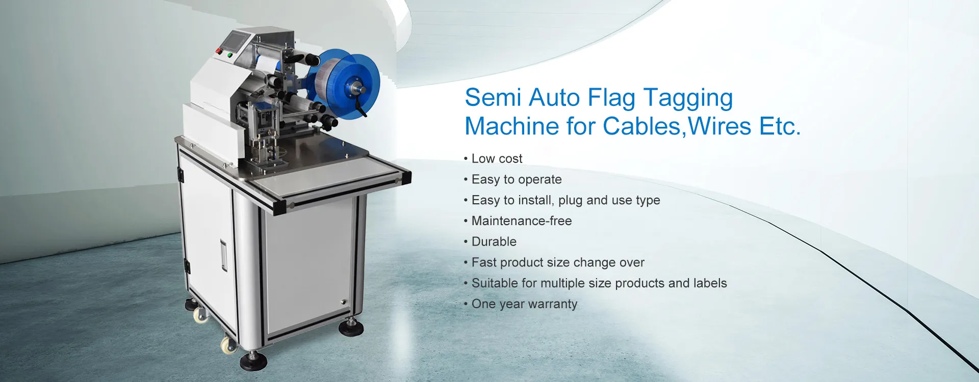 Semi Automatic Flag Tagging Machine for Cables Wires etc.