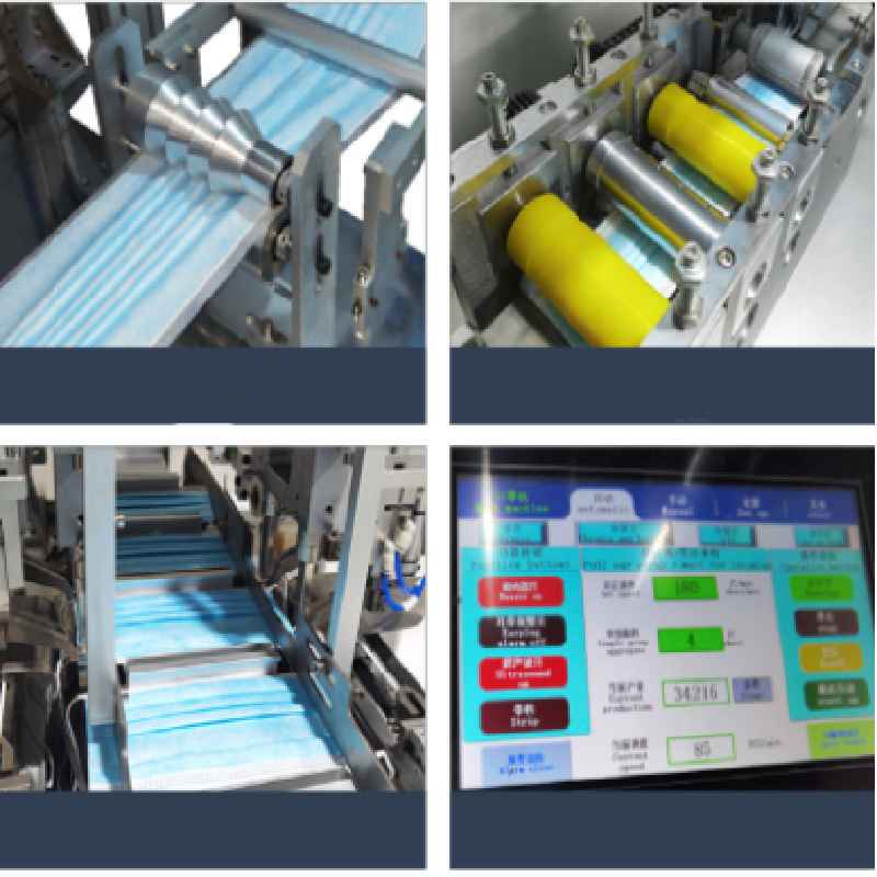 Automatic servo surgical mask machine integrated with packaging machine