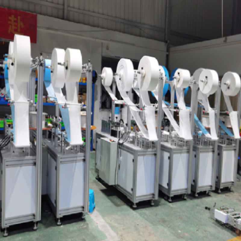 Automatic servo surgical mask machine integrated with packaging machine