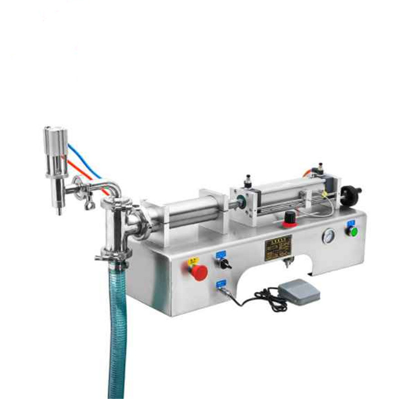 Tabletop self-priming piston filling machine for liquid lotion